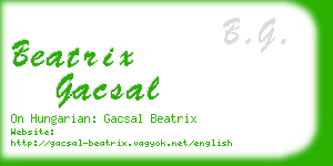 beatrix gacsal business card